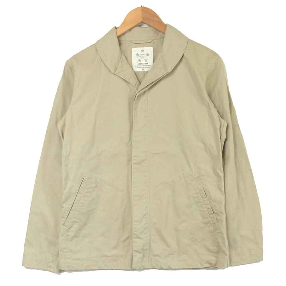 Sandinista サンディニスタ ショールカラー 比翼 チノクロス ジャケット コットン 日本製 ベージュ系 M【中古】