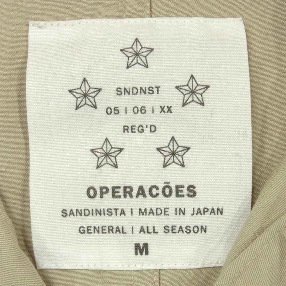 Sandinista サンディニスタ ショールカラー 比翼 チノクロス ジャケット コットン 日本製 ベージュ系 M【中古】