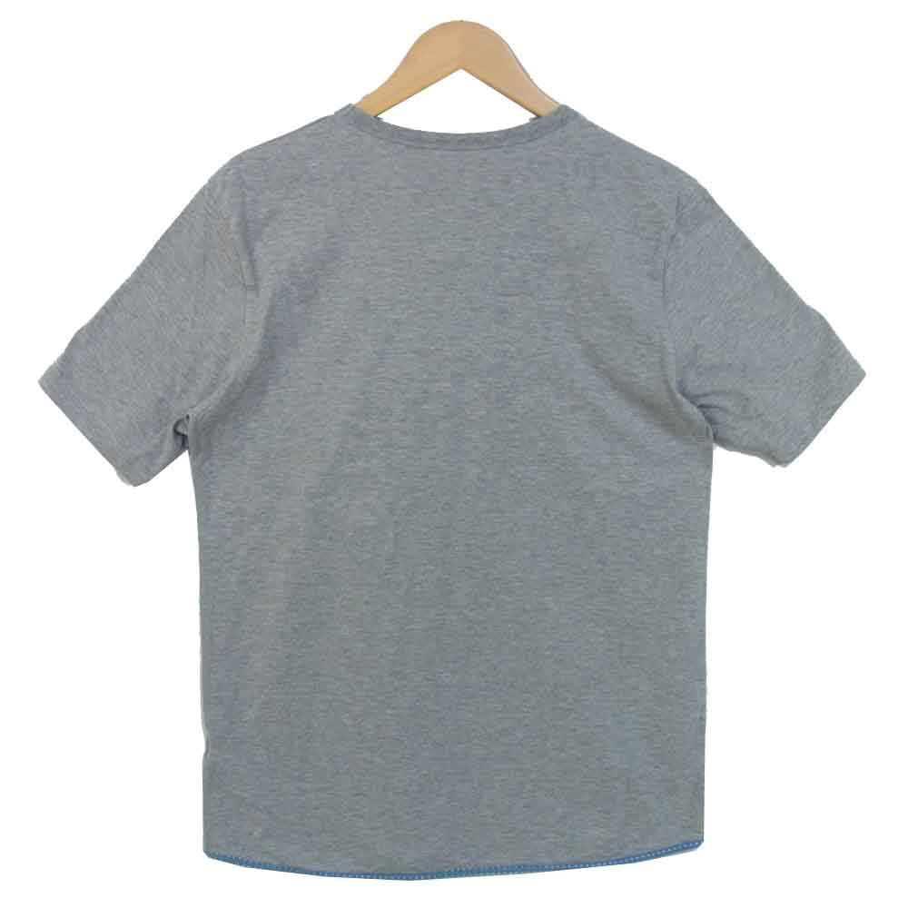 VISVIM ビズビム 0118105009001 SUBLIG TEE クルーネック 半袖 Tシャツ 裾青 グレー系 3【美品】【中古】