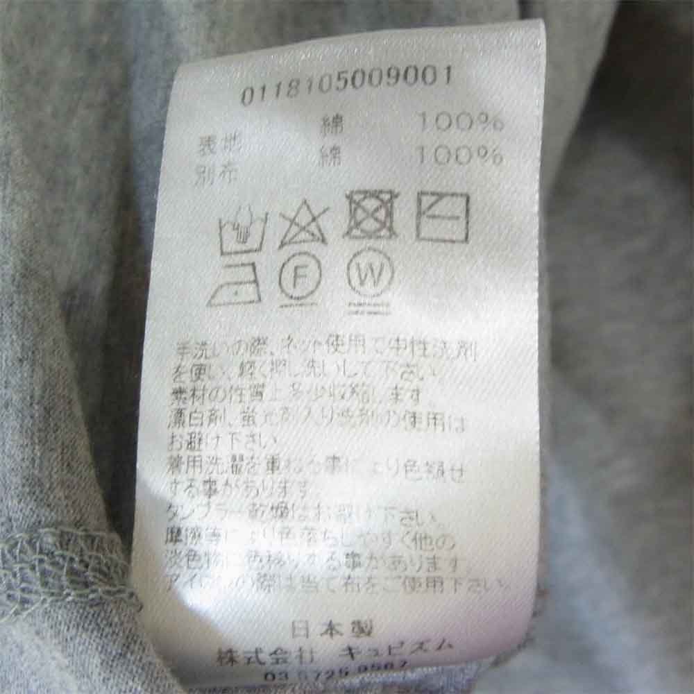 VISVIM ビズビム 0118105009001 SUBLIG TEE クルーネック 半袖 Tシャツ 裾青 グレー系 3【美品】【中古】
