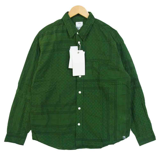 VISVIM ビズビム 0120205011013 lumber l/s bandana pw ランバー バンダナ シャツ グリーン系 3【新古品】【未使用】【中古】
