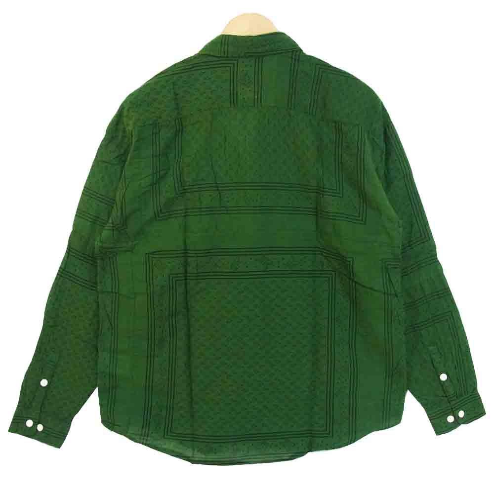 VISVIM ビズビム 0120205011013 lumber l/s bandana pw ランバー バンダナ シャツ グリーン系 3【新古品】【未使用】【中古】