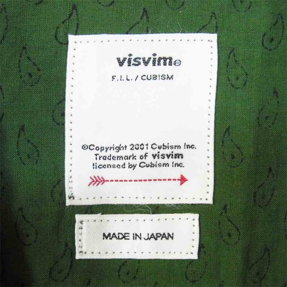 VISVIM ビズビム 0120205011013 lumber l/s bandana pw ランバー バンダナ シャツ グリーン系 3【新古品】【未使用】【中古】