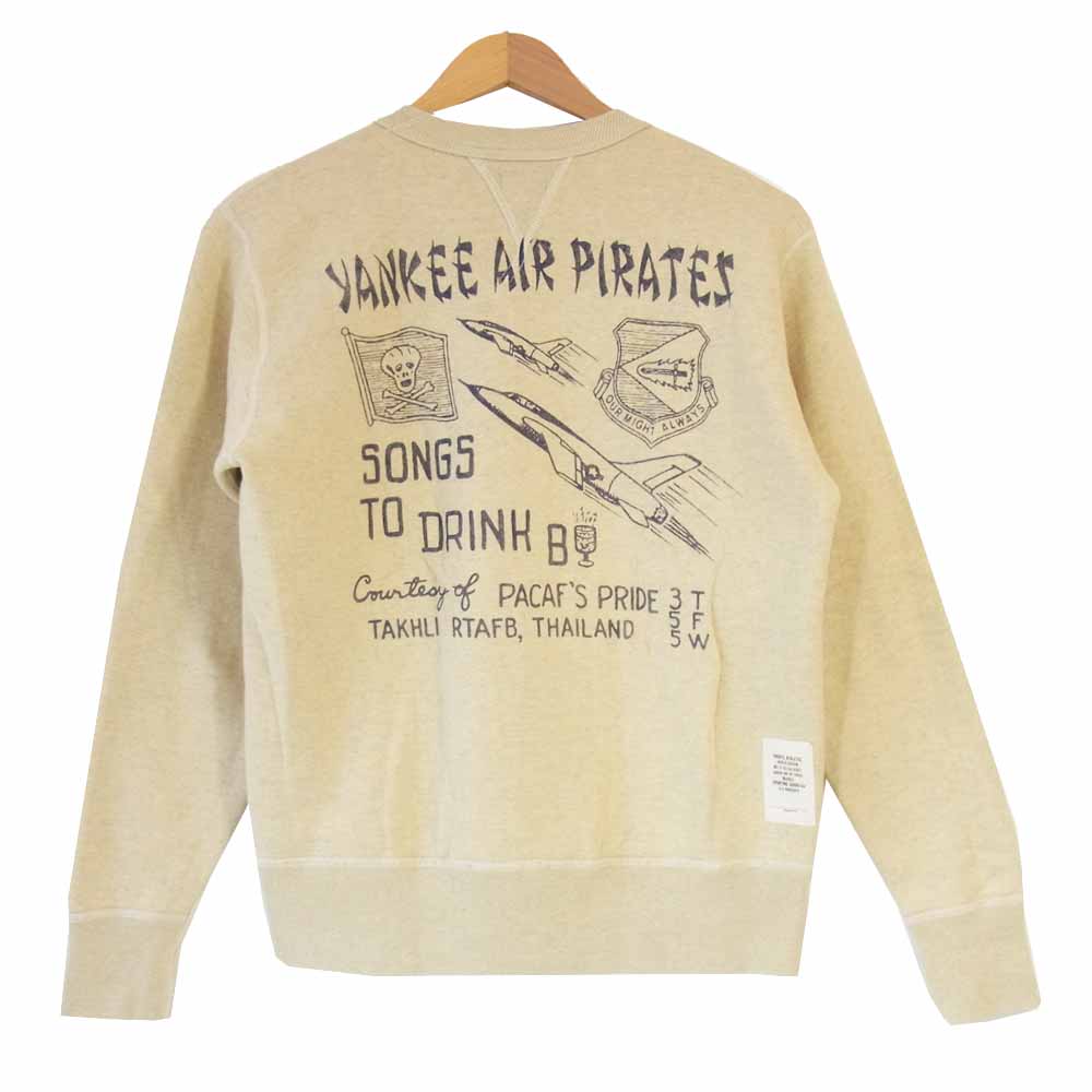 TOY'S McCOY トイズマッコイ 裏起毛 クルーネック プリント スウェット ベージュ系 38【中古】