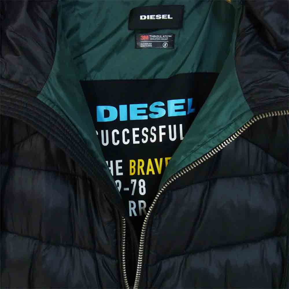 DIESEL ディーゼル 00E8F203 国内正規品 W-GARRETT ナイロン シンサレート ジャケット ブラック系 XS【美品】【中古】