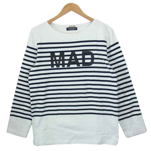 UNDERCOVER アンダーカバー L9833 MAD STORE ボーダー ロンT ホワイト系 L【中古】