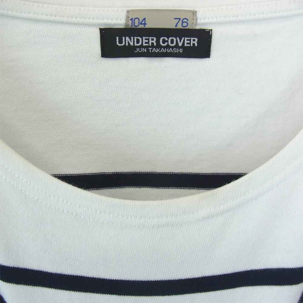 UNDERCOVER アンダーカバー L9833 MAD STORE ボーダー ロンT ホワイト系 L【中古】