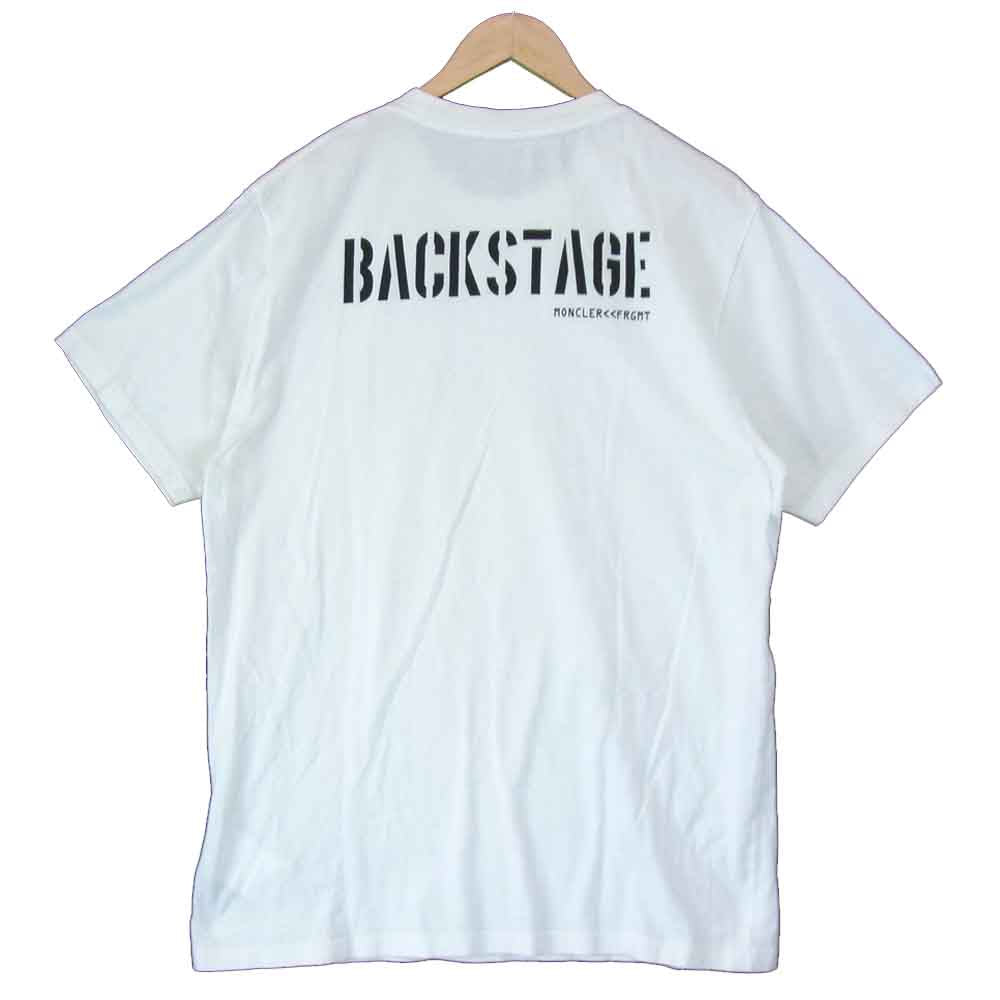 MONCLER モンクレール D209U8002050-8391Q 国内正規品 FRAGMENT フラグメント MAGLIA T-Shirt BACKSTAGE マグリア Tシャツ ホワイト系 L【中古】
