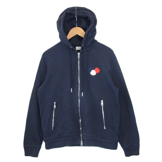 MONCLER モンクレール MAGLIA CARDIGAN ジップ パーカー ネイビー系【中古】