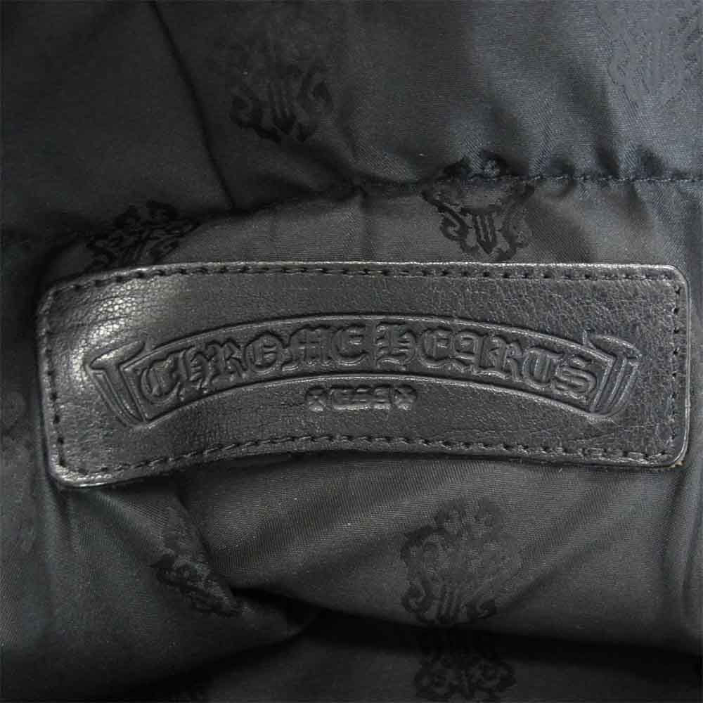 CHROME HEARTS クロムハーツ（原本無） TOTE 4POCKET クロスパッチ レザー トートバッグ ブラック系【中古】