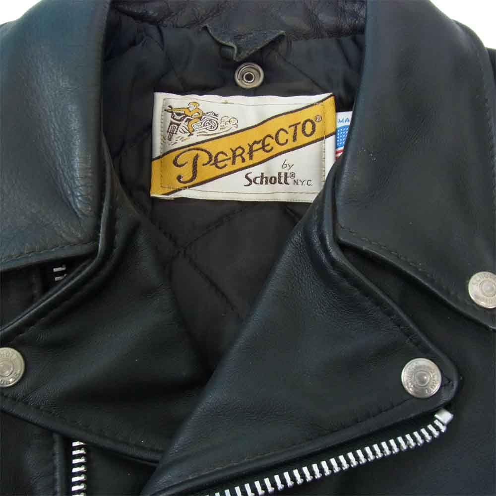 Schott Perfecto ダブルライダースジャケット 36 schott ショット PERFECTO ダブル ライダース ジャケット ブラック系
