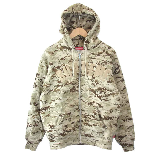 Supreme シュプリーム 17AW Arc Logo Thermal Zip Up Hooded Sweatshirt アーチロゴ ジップパーカー フーディー スウェット マルチカラー系 M【中古】