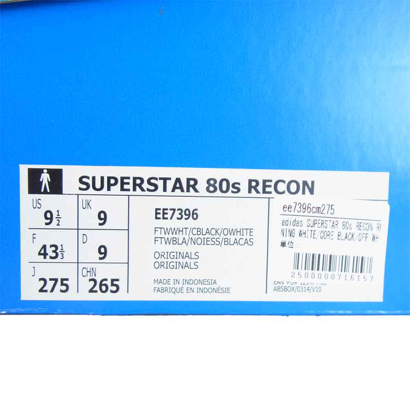 adidas アディダス EE7396 SUPERSTAR 80'S RECON スーパースター リーコン ホワイト系 27.5【中古】