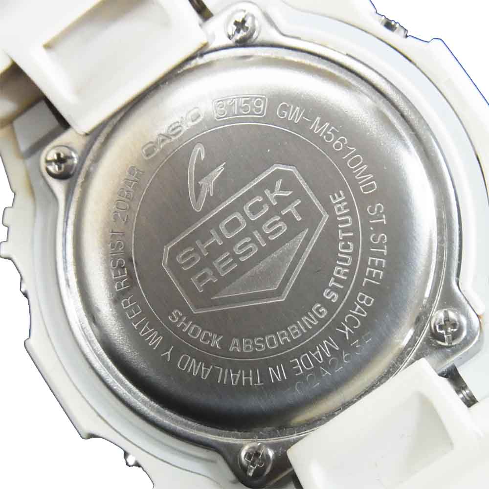 G-SHOCK ジーショック GW-M5610-1BJF Multiband6 マルチバンド6 世界6局対応電波ソーラーウォッチ ホワイト系【中古】