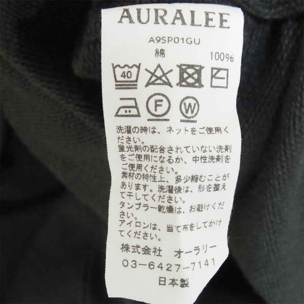 AURALEE オーラリー 19SS A9SP01GU SUPER SOFT SWEAT BIG P/O PARKA スーパーソフトスウェット チャコール系 4【中古】