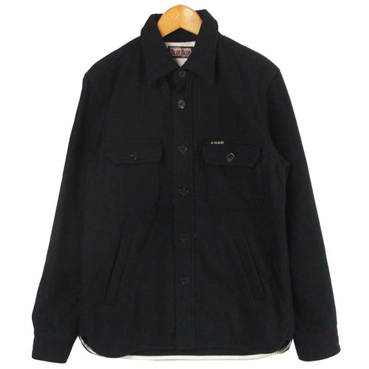 BLUE BLUE ブルーブルー ST1647 CPOジャケット カシミヤジャケット ウール 日本製 ネイビー系 1【中古】