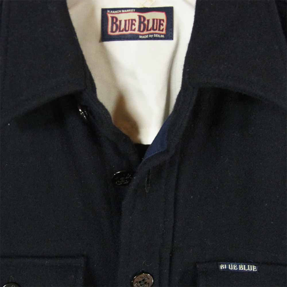 BLUE BLUE ブルーブルー ST1647 CPOジャケット カシミヤジャケット ウール 日本製 ネイビー系 1【中古】