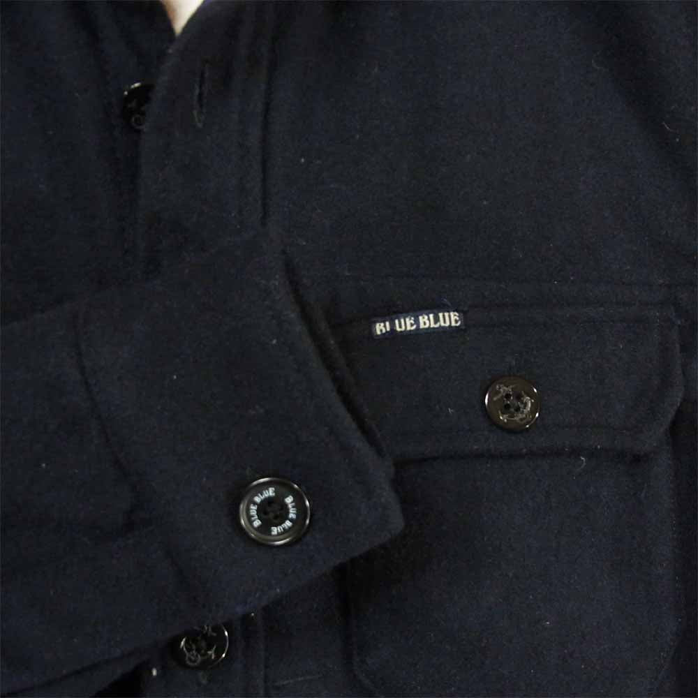 BLUE BLUE ブルーブルー ST1647 CPOジャケット カシミヤジャケット ウール 日本製 ネイビー系 1【中古】