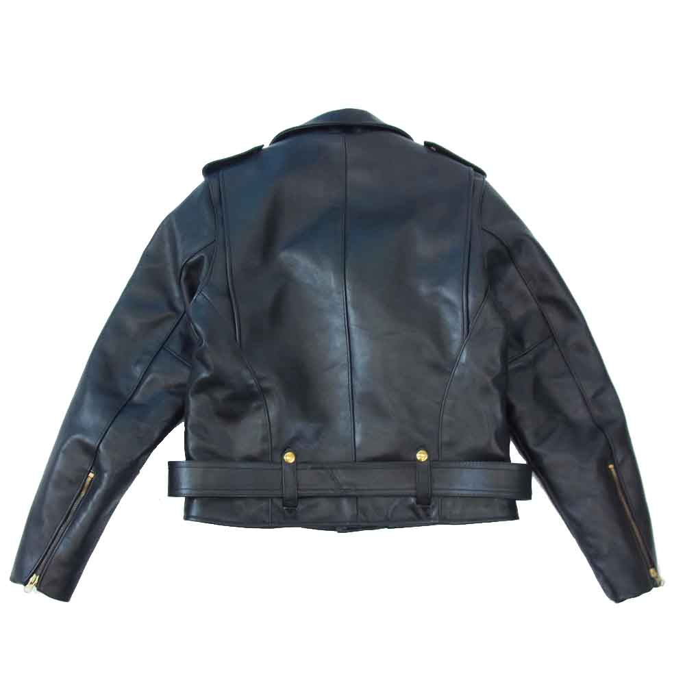 VANSON バンソン 80750B 極美品 C2 レザー ダブルライダース ジャケット ブラック系 38【美品】【中古】