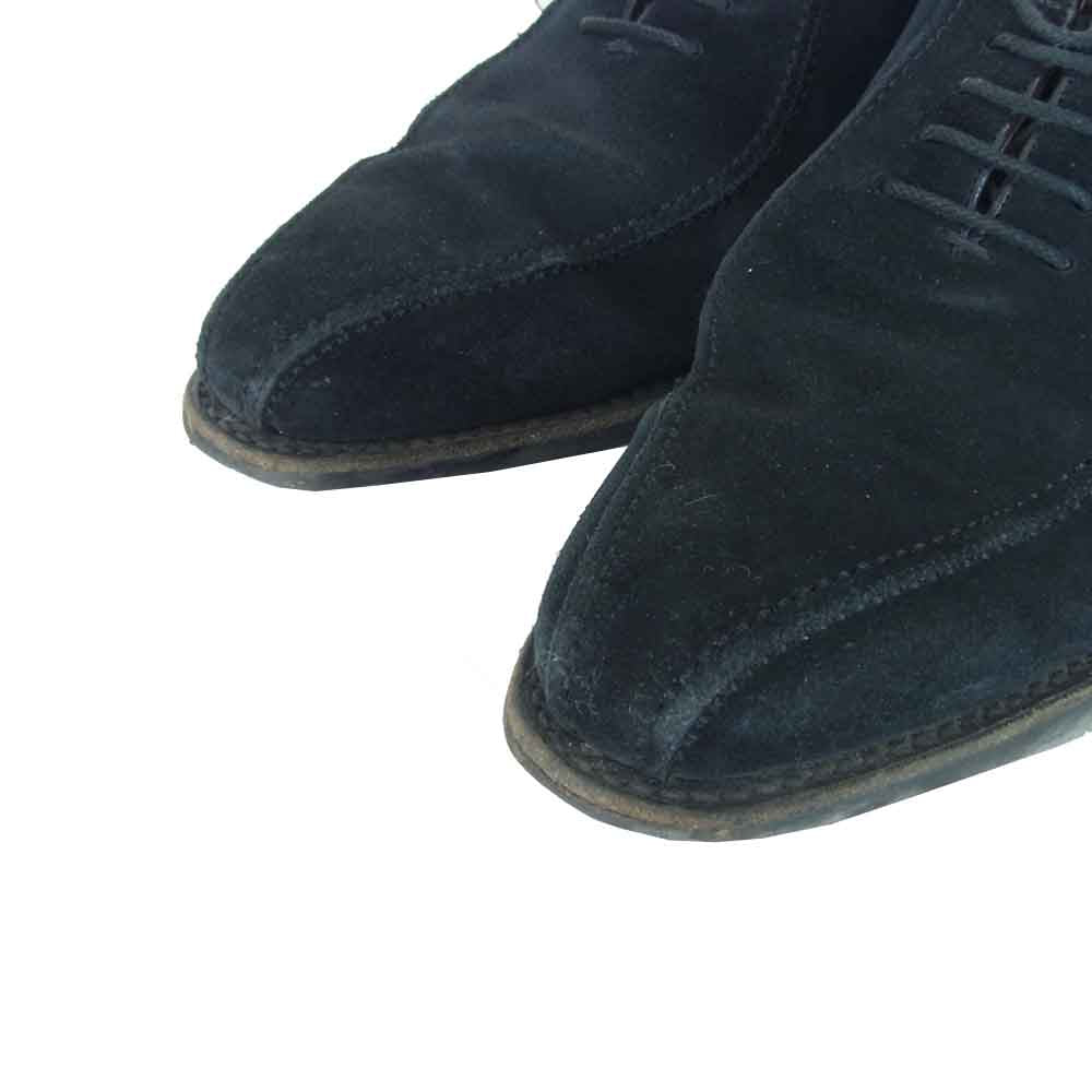 SCOTCH GRAIN スコッチグレイン 5388 スエードレザー ツーシーム スワールトゥ ビジネス シューズ ブラック系【中古】