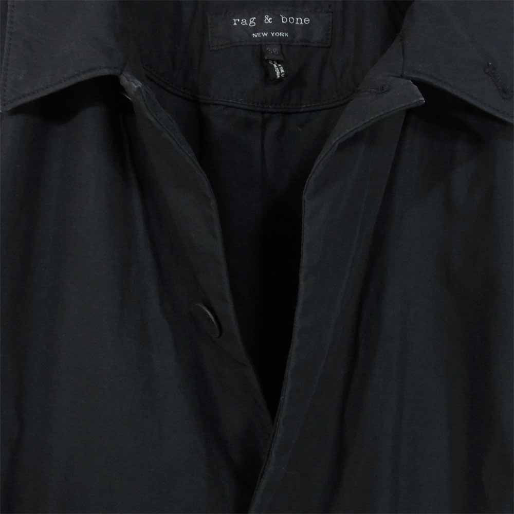 rag & bone ラグアンドボーン 34-05-0019 ステンカラーコート USA製 コットン ブラック系 36【中古】
