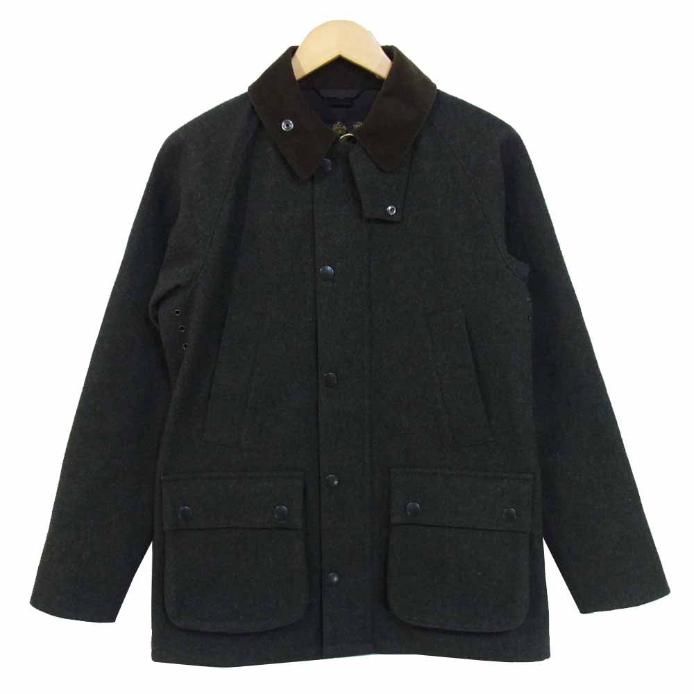 Barbour バブアー SL BEDALE BONDED WOOL ビデイル ボンディング ウール ジャケット カーキ系 ブラック系  36【美品】【中古】