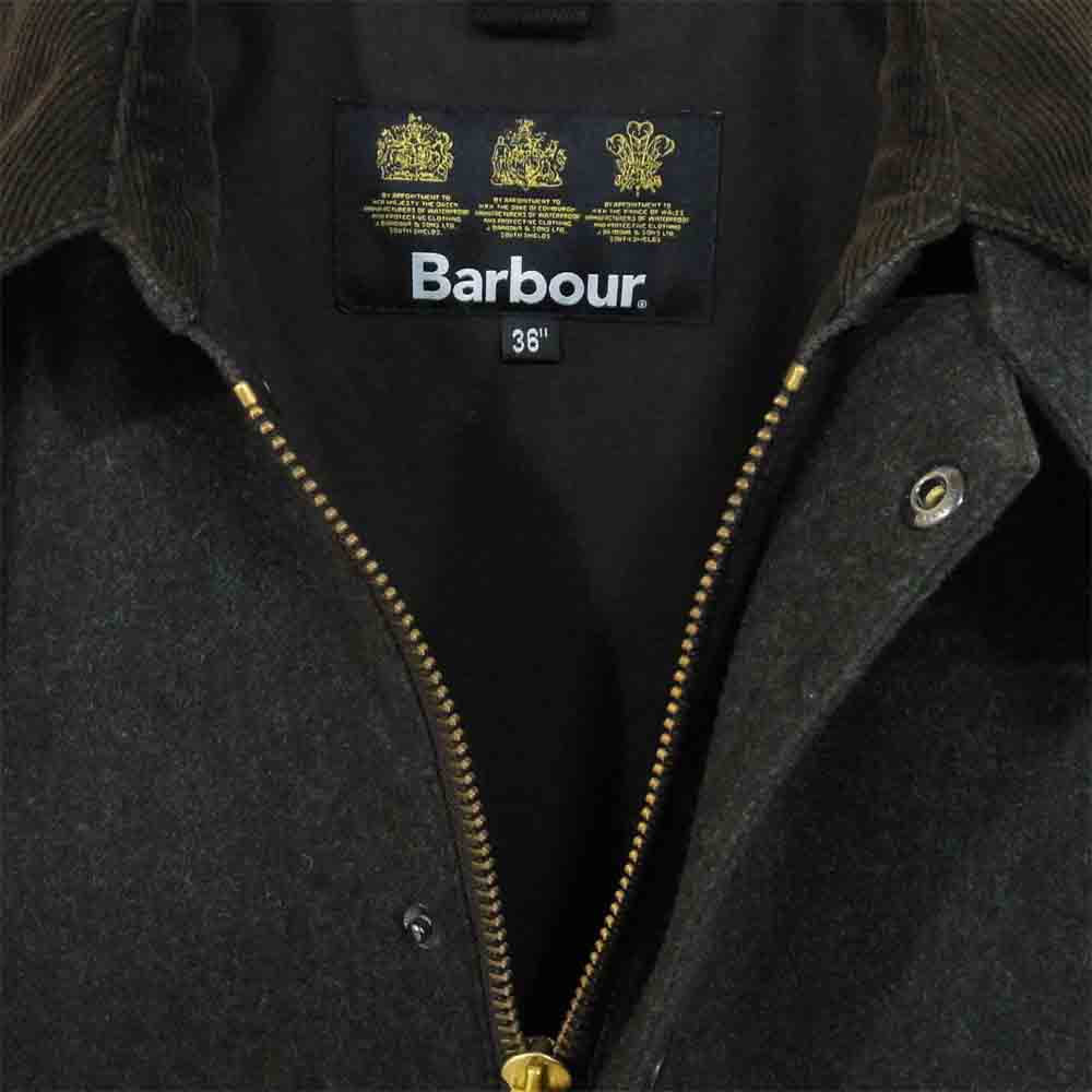 Barbour バブアー SL BEDALE BONDED WOOL ビデイル ボンディング ウール ジャケット カーキ系 ブラック系 36【美品】【中古】