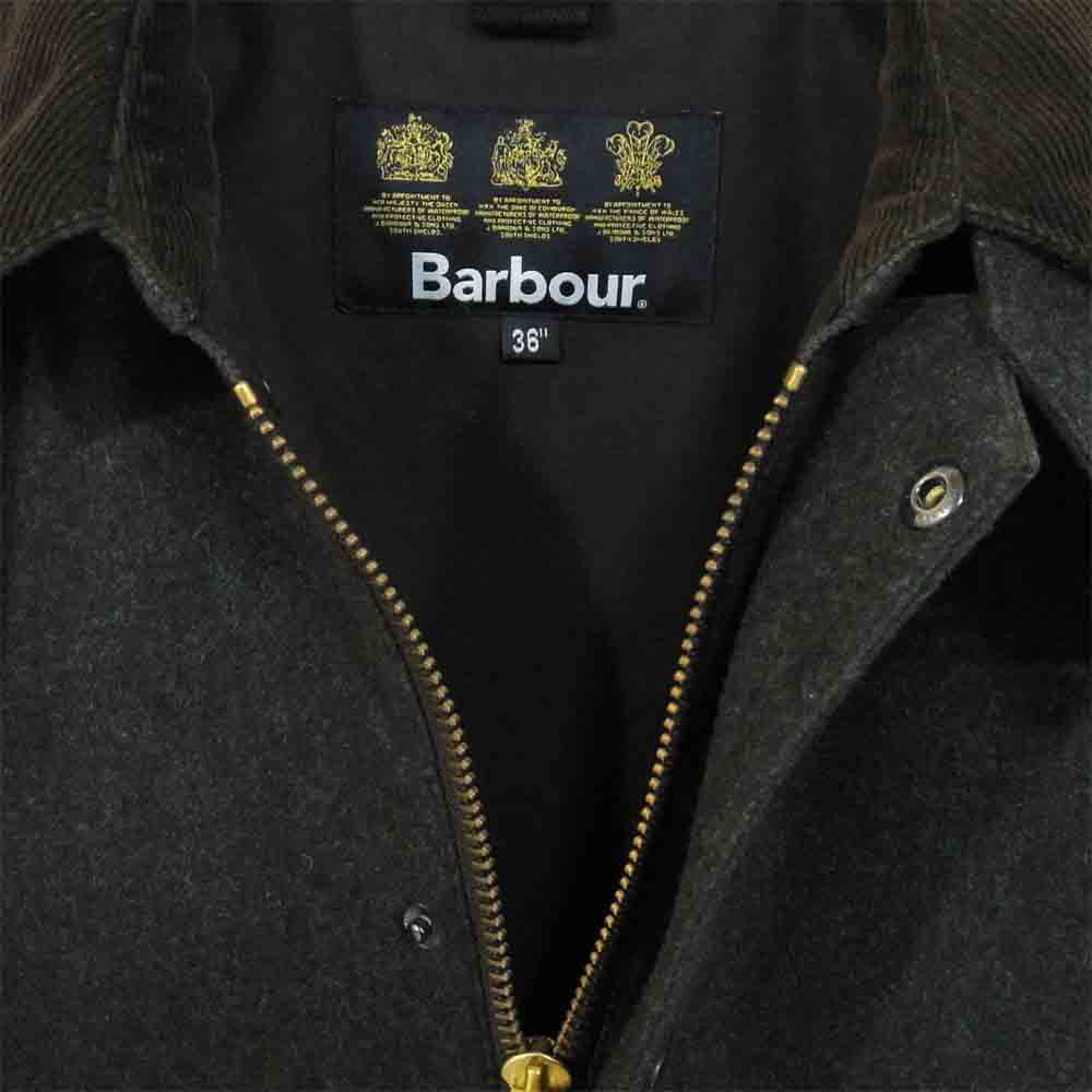 Barbour バブアー SL BEDALE BONDED WOOL ビデイル ボンディング ウール ジャケット カーキ系 ブラック系  36【美品】【中古】