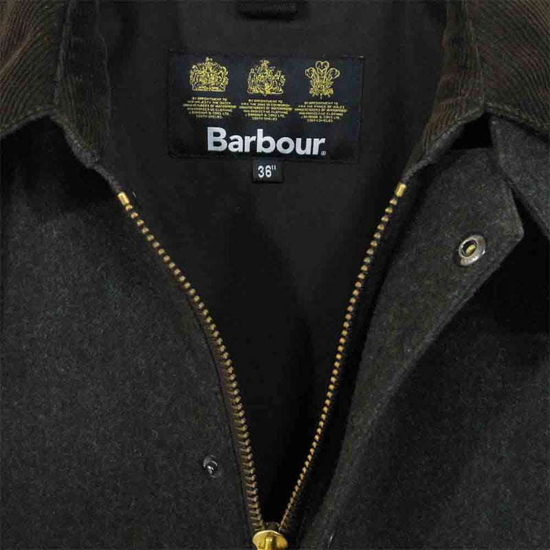 Barbour バブアー SL BEDALE BONDED WOOL ビデイル ボンディング ウール ジャケット カーキ系 ブラック系 36【美品】【中古】