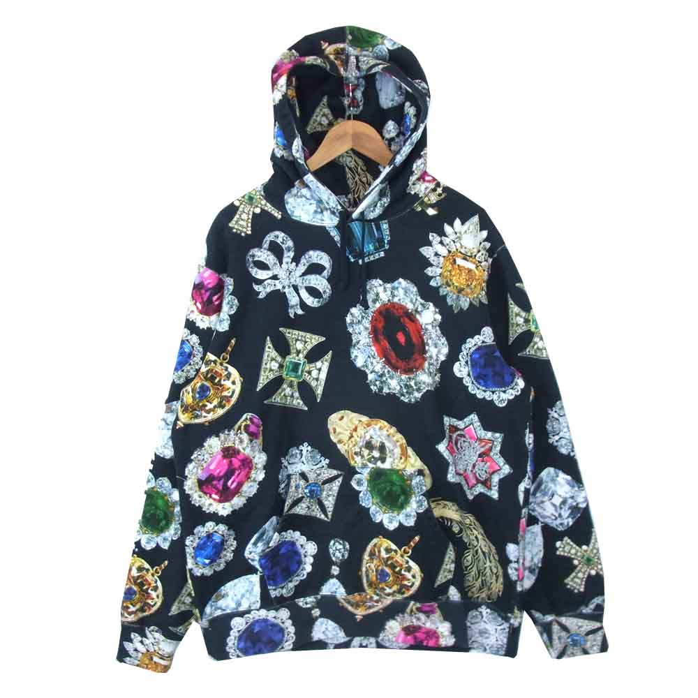 Supreme シュプリーム 18AW Jewels Hooded Sweatshirt ジュエル ブラック系 ブラック系 XL【中古】