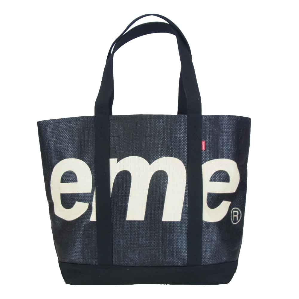 Supreme シュプリーム 20SS raffia tote ラフィア トート バッグ ブラック系 ブラック系【新古品】【未使用】【中古】