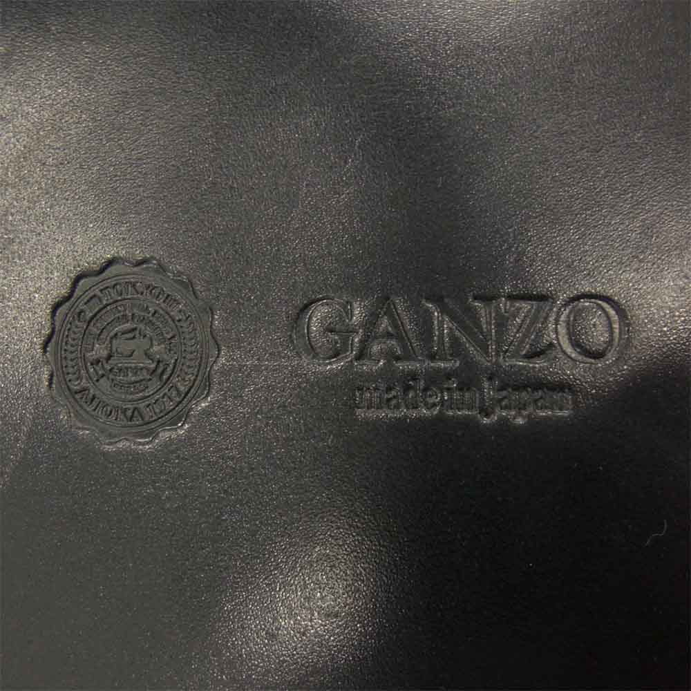 GANZO ガンゾ 57435? GUD レザー ブリーフケース バッグ ブラック系 H31×W39.5×D9.5cm 持ち手(高さ)：15.5cm【中古】