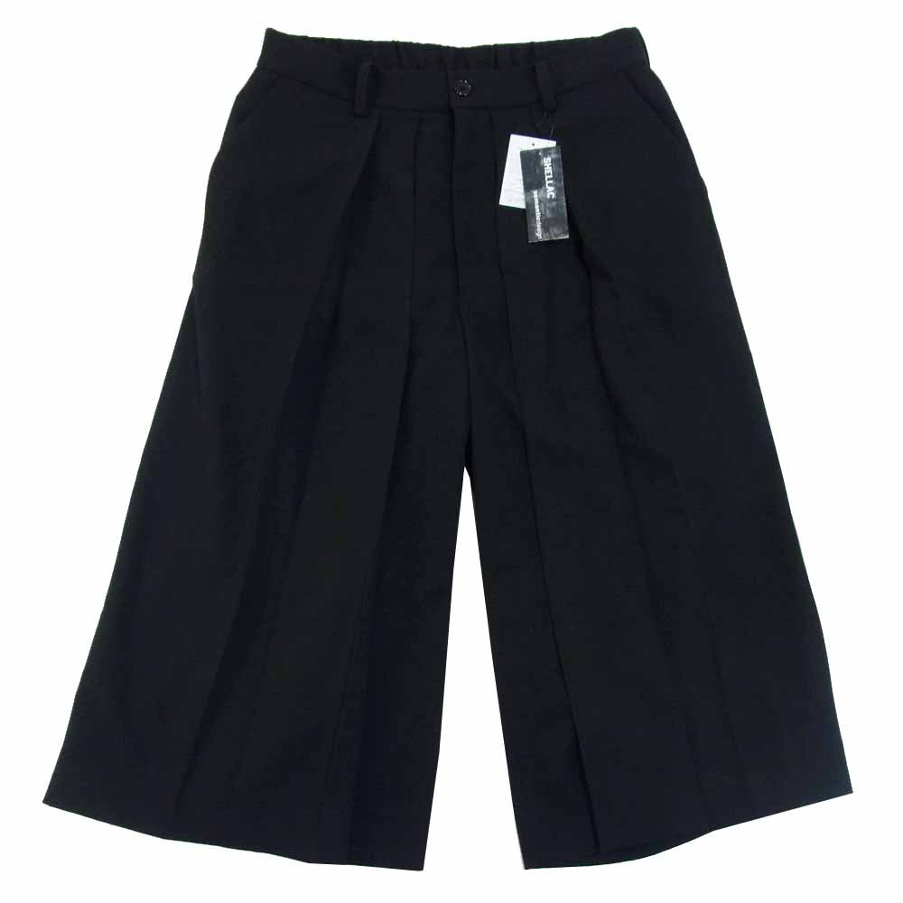 SHELLAC シェラック 530753 レーヨン混 ワイド パンツ ブラック系 L【新古品】【未使用】【中古】