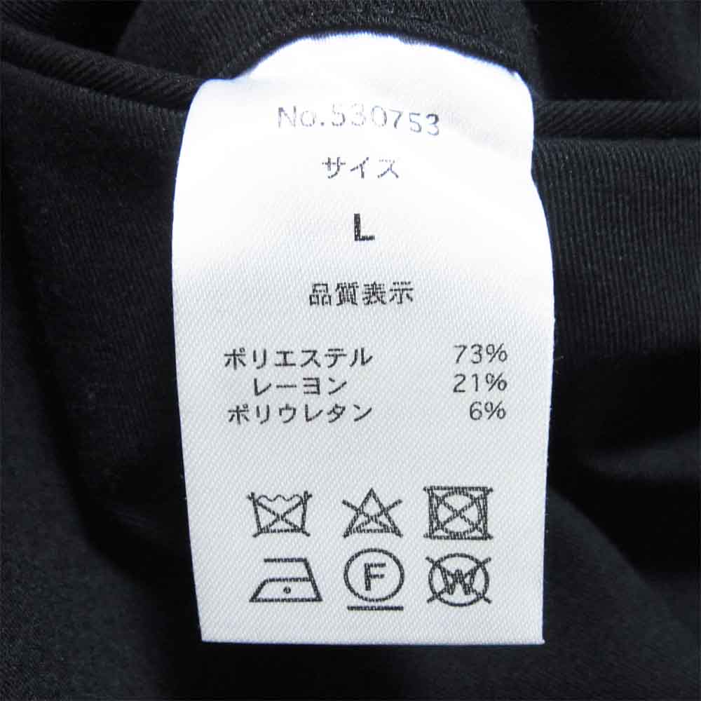 SHELLAC シェラック 530753 レーヨン混 ワイド パンツ ブラック系 L【新古品】【未使用】【中古】