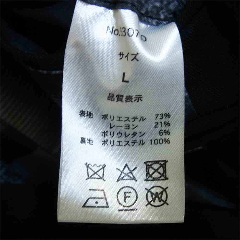 SHELLAC シェラック 530750 1B ジップ テーラード ジャケット ブラック系 L【新古品】【未使用】【中古】