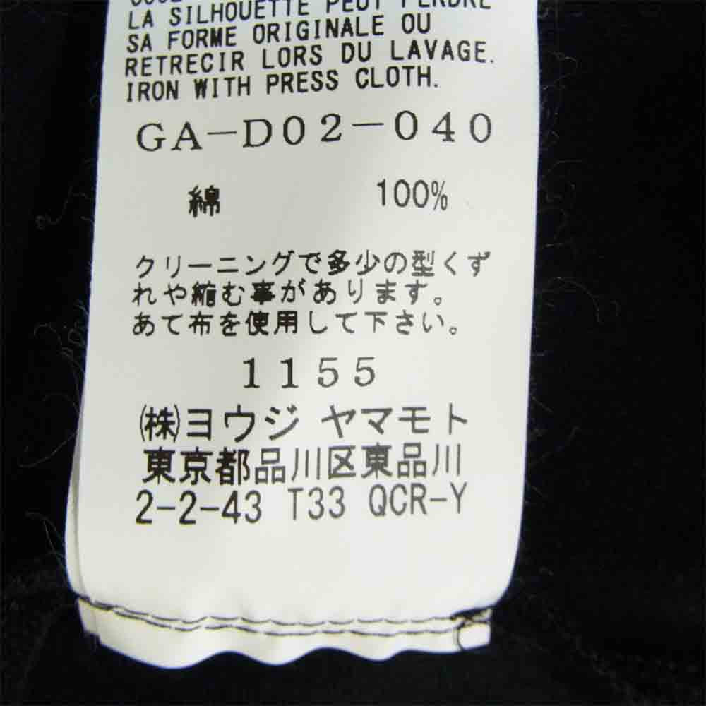 Yohji Yamamoto ヨウジヤマモト GA-D02-040 サイド フラッター ドレス ブラック系 3【新古品】【未使用】【中古】
