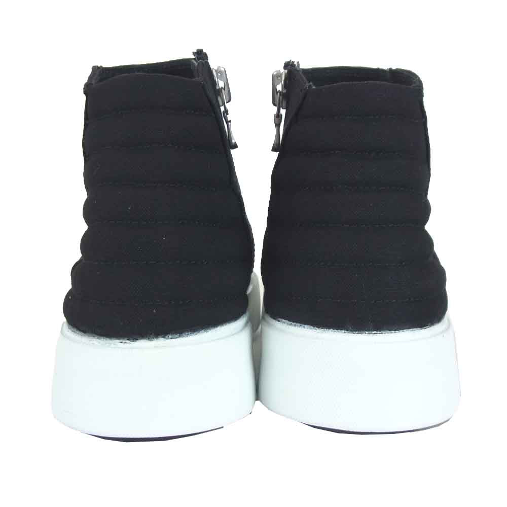 JULIUS ユリウス 708FW1 COTTON CANVAS W TOE CUP SNEAKERS トゥ カップ ジップ スニーカー  ブラック系【新古品】【未使用】【中古】