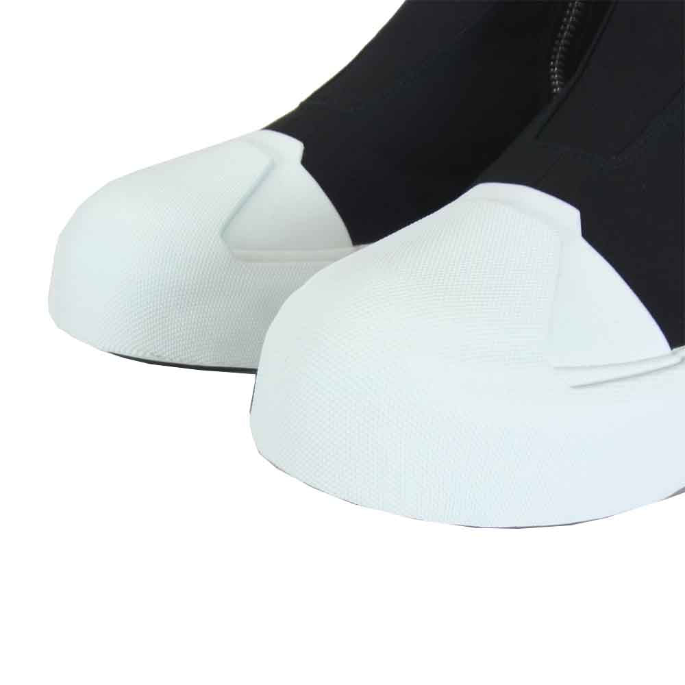 JULIUS ユリウス 708FW1 COTTON CANVAS W TOE CUP SNEAKERS トゥ カップ ジップ スニーカー  ブラック系【新古品】【未使用】【中古】