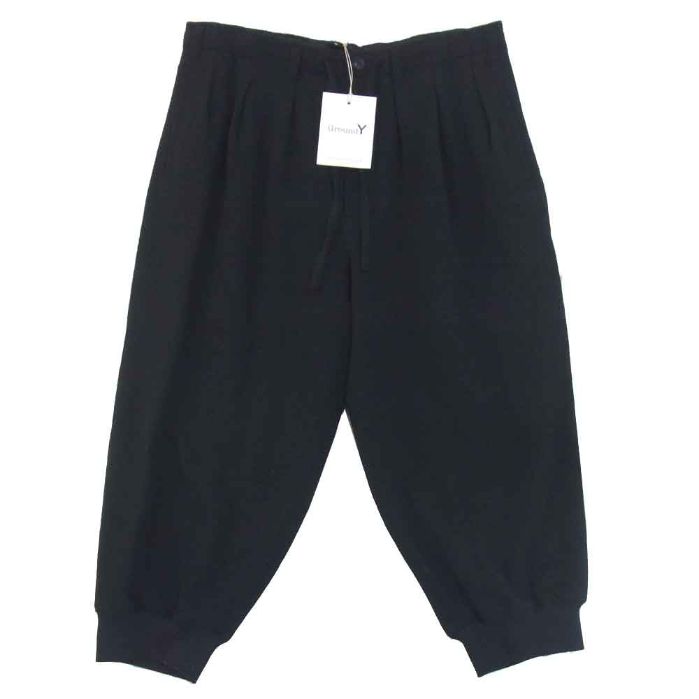 Yohji Yamamoto ヨウジヤマモト GR-P14-101 Ground-Y グラウンドワイ ヘム リブ バルーンパンツ ブラック系 3【新古品】【未使用】【中古】