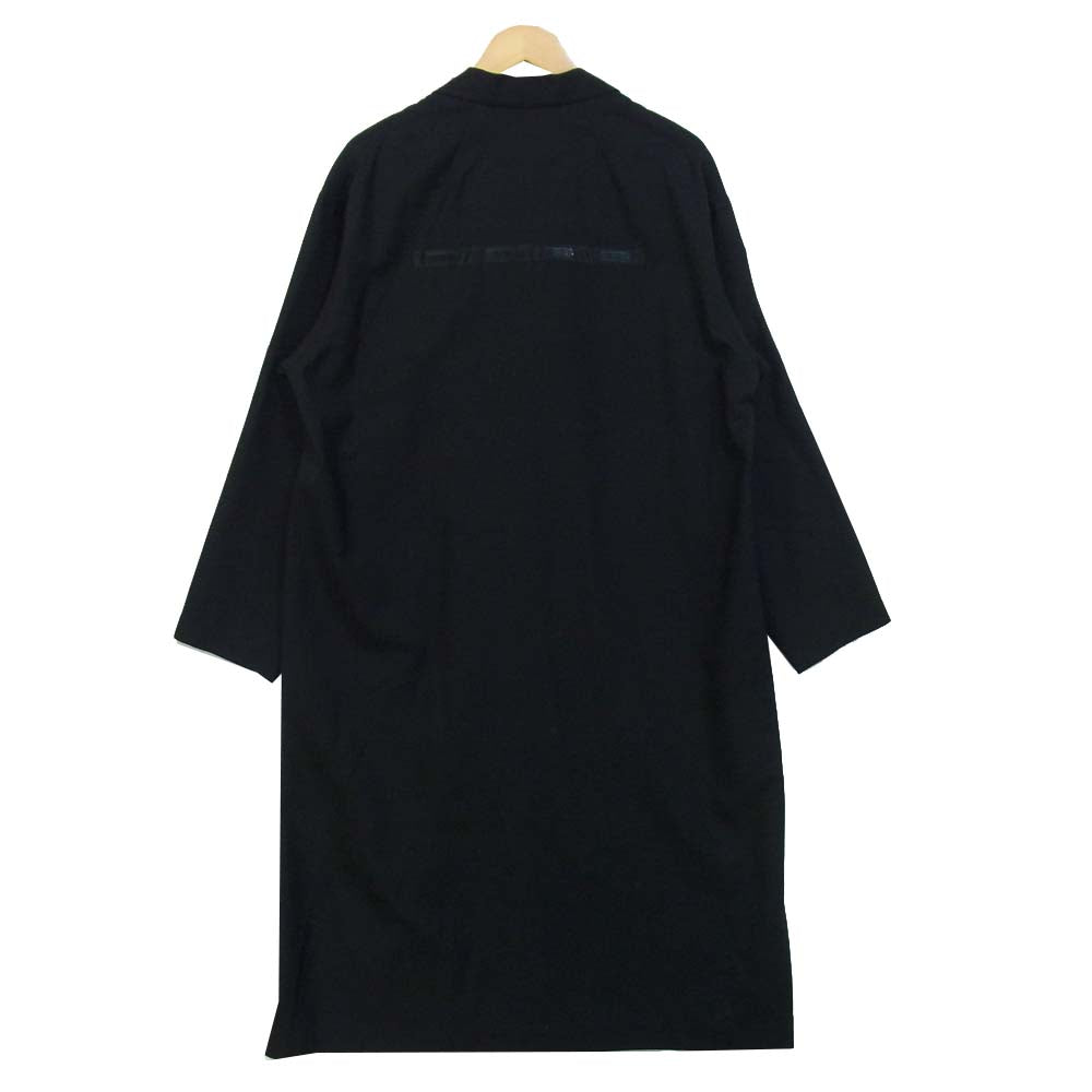 Yohji Yamamoto ヨウジヤマモト GR-J14-100 Ground-Y グラウンドワイ TW Gaberdine Tape Long Shirt Jacket バック ギャバジン テープ ロングシャツ ジャケット ブラック系 3【新古品】【未使用】【中古】