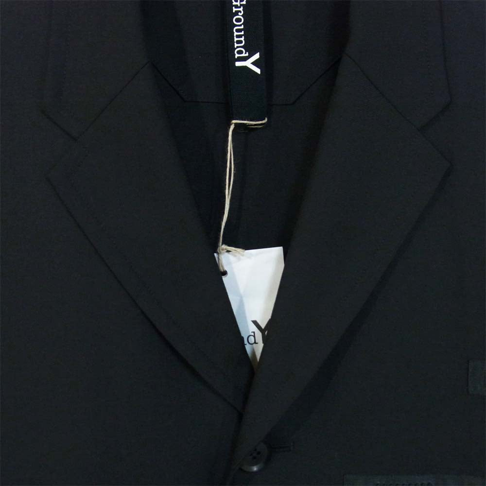 Yohji Yamamoto ヨウジヤマモト GR-J14-100 Ground-Y グラウンドワイ TW Gaberdine Tape Long Shirt Jacket バック ギャバジン テープ ロングシャツ ジャケット ブラック系 3【新古品】【未使用】【中古】