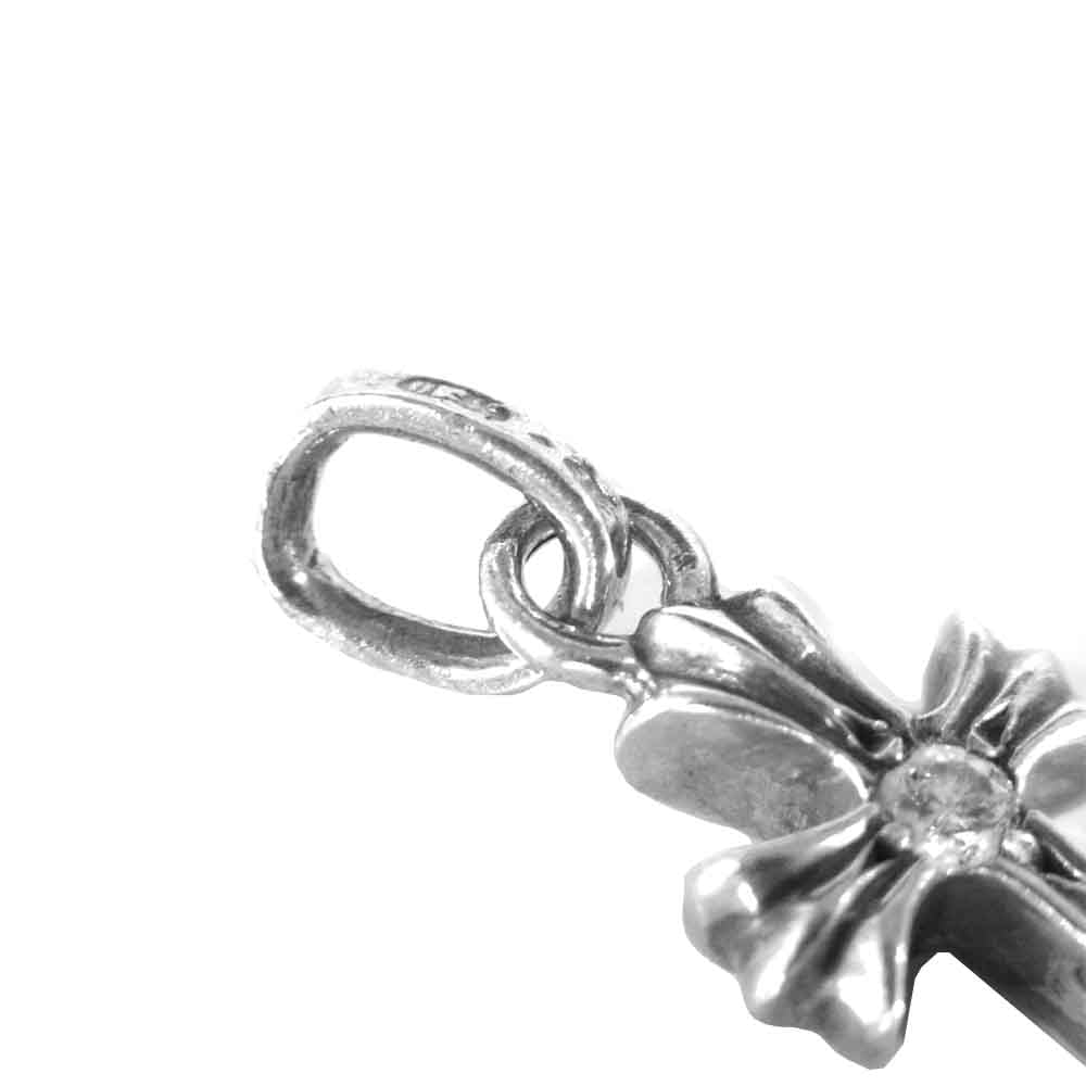 CHROME HEARTS クロムハーツ（原本無） ベイビー ファット チャーム 両面 1Ｐ ダイヤ ペンダントトップ シルバー系【中古】