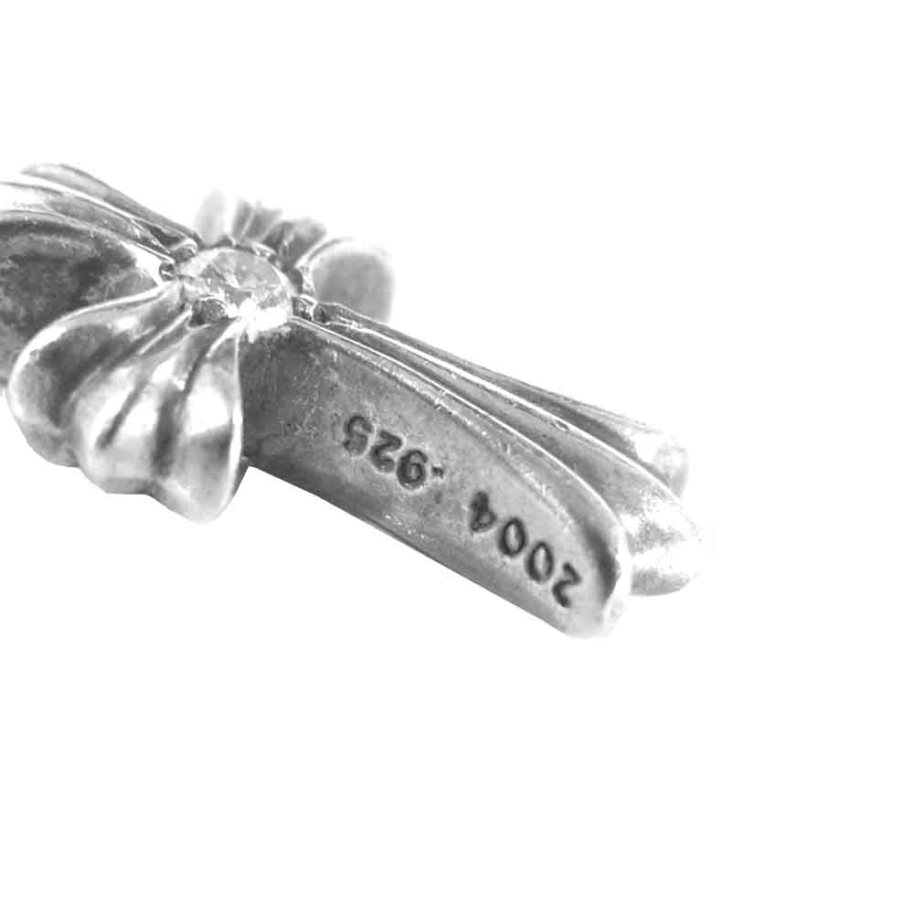 CHROME HEARTS クロムハーツ（原本無） ベイビー ファット チャーム 両面 1Ｐ ダイヤ ペンダントトップ シルバー系【中古】