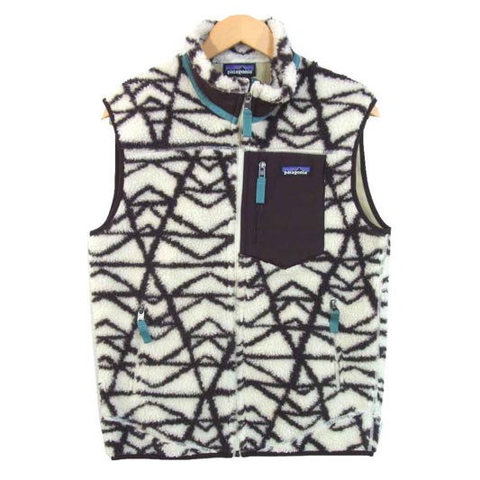 patagonia パタゴニア 23048 クラシック レトロX フリース ベスト ホワイト×ブラウン系 S【中古】