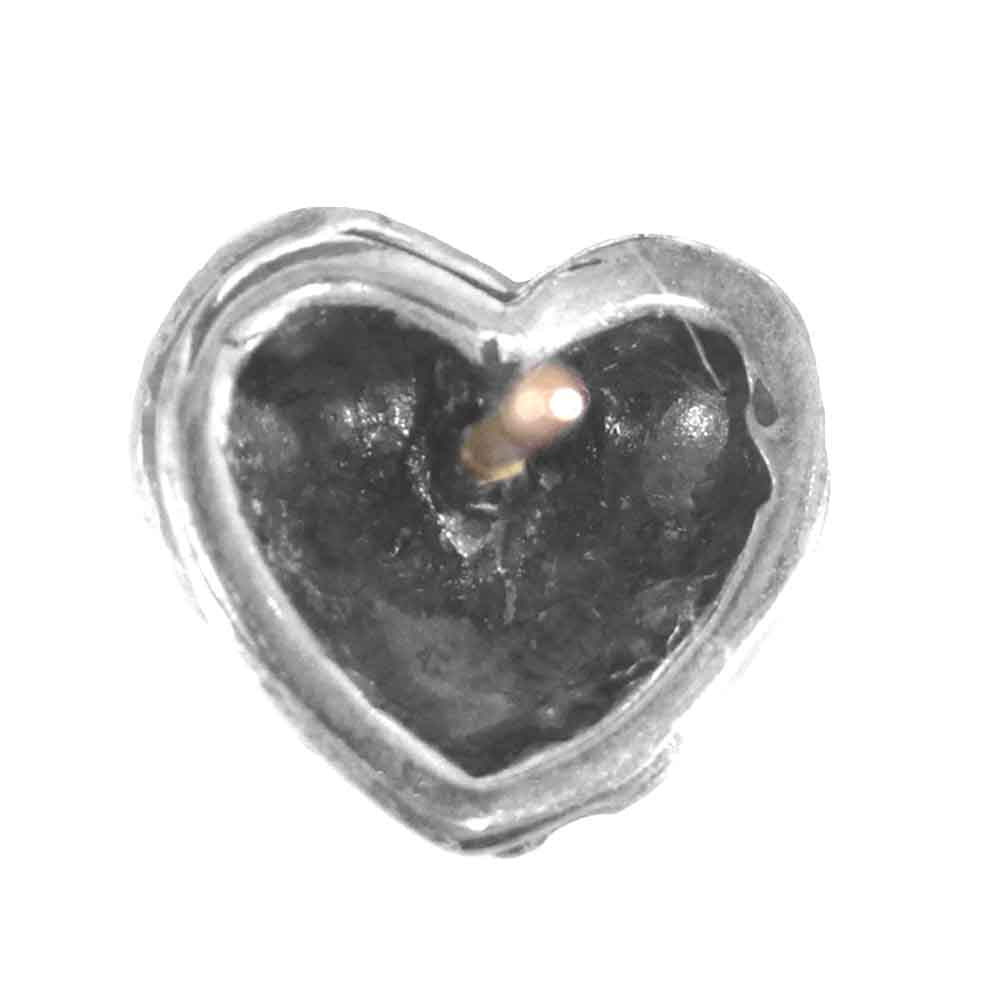 CHROME HEARTS クロムハーツ（原本有） STUD HEART ハート スタッド ピアス シルバー系【中古】