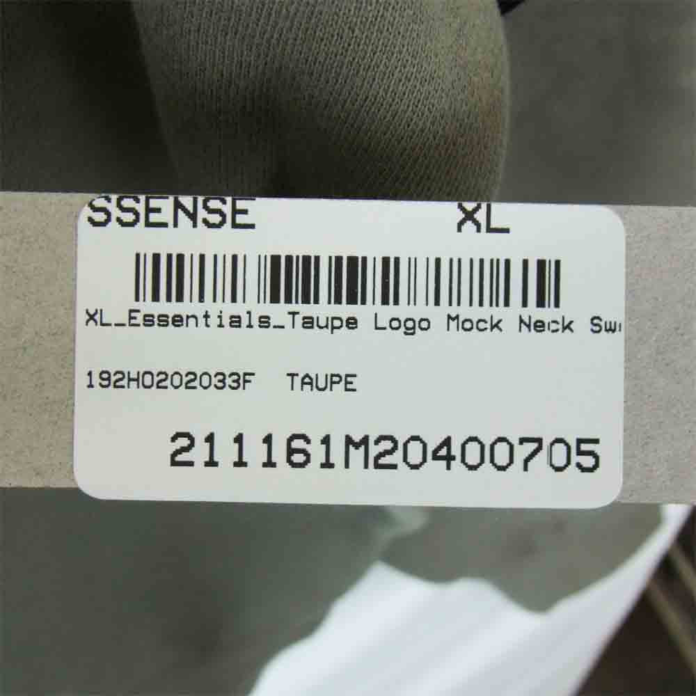 FEAR OF GOD フィアオブゴッド 192HO202033F ESSENTIALS エッセンシャルズ 胸ロゴ 裏起毛 スウェット トレーナー【新古品】【未使用】【中古】