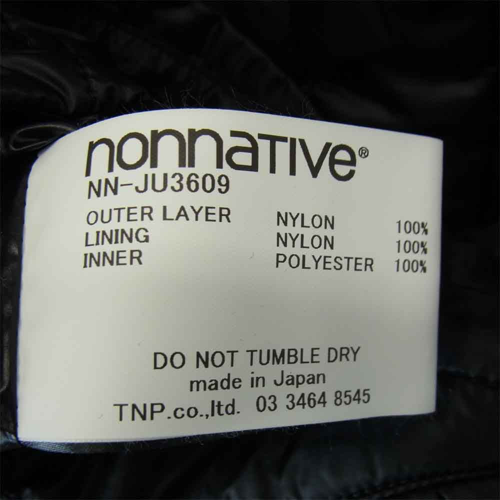 nonnative ノンネイティブ 19AW NN-JU3609 CARPENTER PUFF JACKET POLY DICROS DNA LIGHT カーペンター パフ ジャケット ブラック系【美品】【中古】