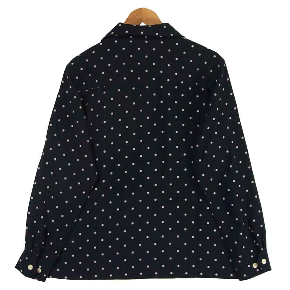 GANGSTERVILLE ギャングスタービル GSV-19-SS-28 DIAMONDS  LS SHIRTS ドット オープンカラー 長袖 シャツ ネイビー系 XL【美品】【中古】