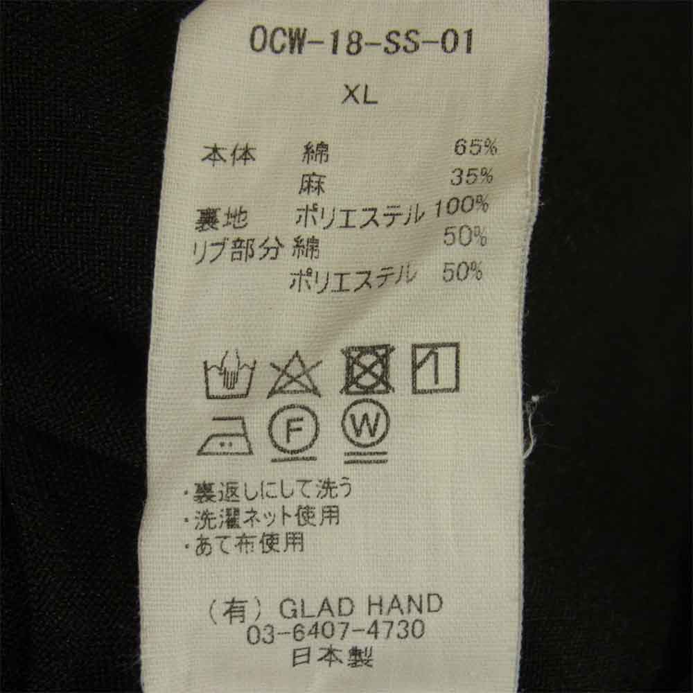 オールドクロウ 18SS OCW-18-SS-01 MADE by GLAD HAND & Co. グラッドハンド Racing Jacket レーシング ジャケット ブラック系 XL【中古】