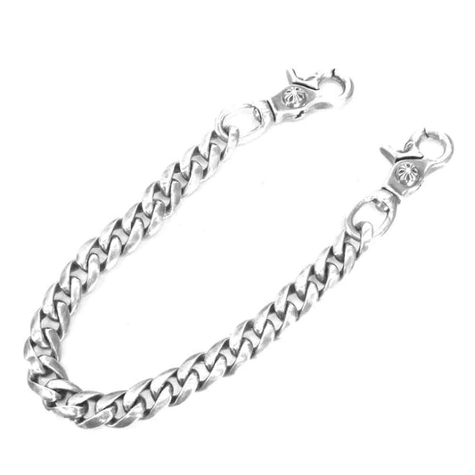 CHROME HEARTS クロムハーツ（原本無） 2クリップ ショート クラシック リンク ウォレットチェーン シルバー系 約41cm【中古】